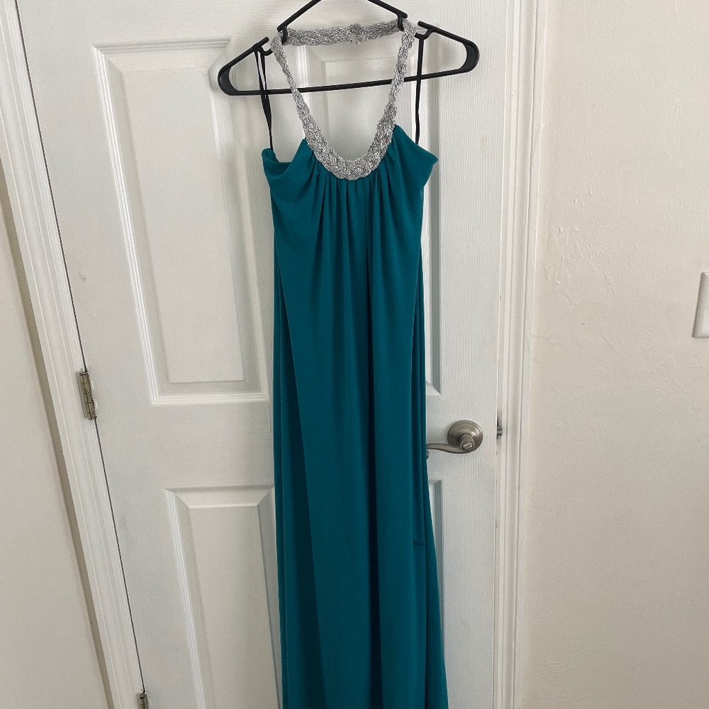 Banded halter dress